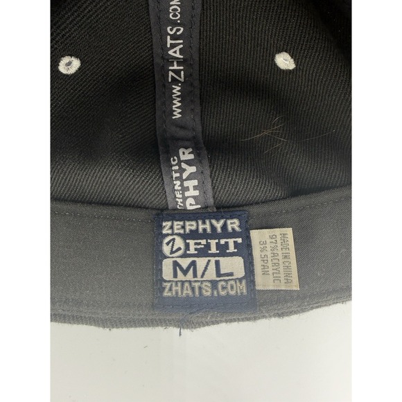 Georgia Bulldogs UGA Football Zephyr Fitted Hat Cap Grey NCAA Size M/L - Picture 7 of 7